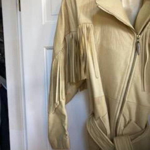 Leather Jacket with Fringe - Picture 3 of 8